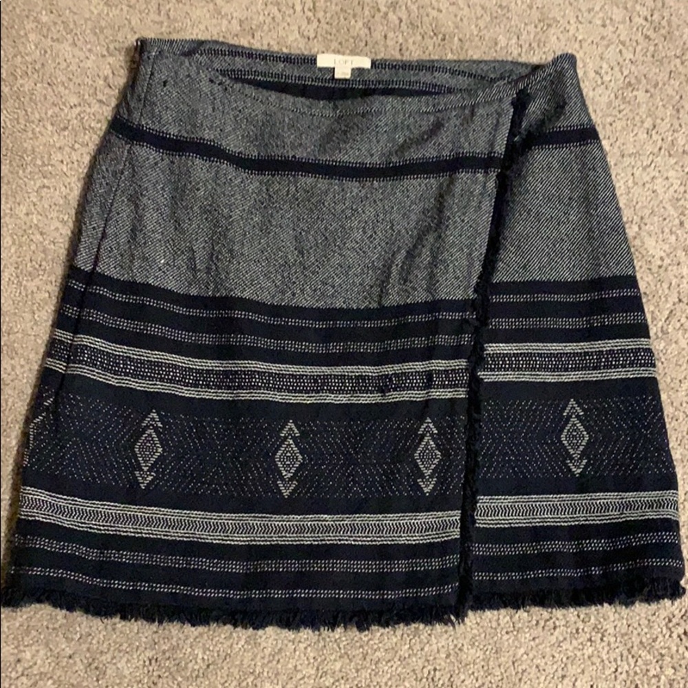 Faux wrap skirt from Loft